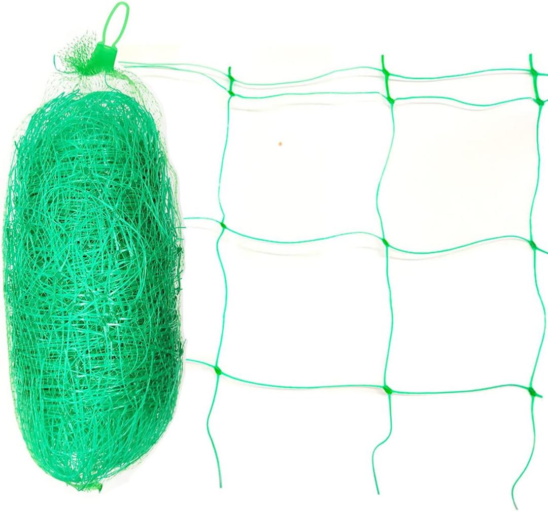 Green Trellis Netting 4x100 ft Heavy Duty Garden Netting Polypropylene Plant Support Net for Climbing Vegetables Fruits Flowers