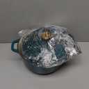 Mueller DuraCast 6 Quart Enameled Cast Iron Dutch Oven Pot with Lid, Heavy-Duty, Oven Safe up to 500 F & Across All Cooktops, Wedding Registry Ideas & Gifts, Emerald