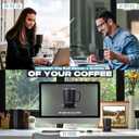 PRO 14 oz. Self-Heating Coffee Mug  4-Hour Battery Life, Adjustable Temperature Control, LCD Display, One-Touch Adjustment, Magnetic Slider Lid  Keep Your Coffee Hot for Hours! (Black)