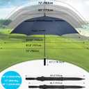 Gonex 54/62/68/72/80 Inch Extra Large Golf Umbrella, Automatic Open Travel Rain Umbrella with Windproof Water Resistant Double Canopy, Oversize Vented Umbrellas for 2-3 Men and UV Protection, Multiple Colors