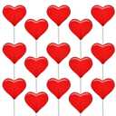 2 x Fruidles 15-Count Valentine's Heart Lollipops Candy, Red Heart Shaped Hard Candy Lollipop Suckers, Individually Wrapped, 12g Lollipop