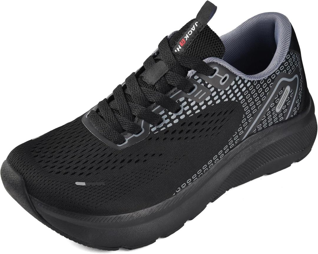 JACKSHIBO Wide Toe Box Shoes for Men Arch Support Zero Drop Wide Sneakers | Orthopedic, Plantar Fasciitis, Supportive, Running, Walking, Athletic, Tennis, Gym, Workout, Width, Cushion, Thick Sole 13W