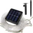 Pilipane Solar Rope String Lights Rope String Lights, High Brightness LED Solar String Lights for Garden Balcony Christmas Decoration(1)