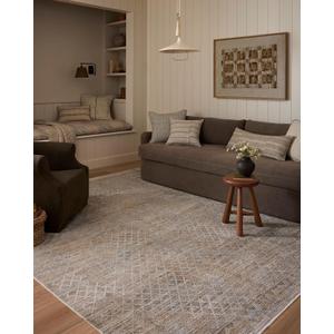 Loloi Amber Lewis Cali Collection CIL-03 Taupe/Multi 6'-7" x 9'-2", .25" Pile Height, Area Rug