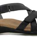 JBU by Jambu Women's Brooke Vegan Flat Sandal (Black)