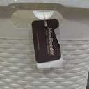 Mind Reader 60L Slim Laundry Hamper, Clothes Basket, Lid, Wicker Design, Plastic, 17.65"L x 13.75"W x 24.15"H, White