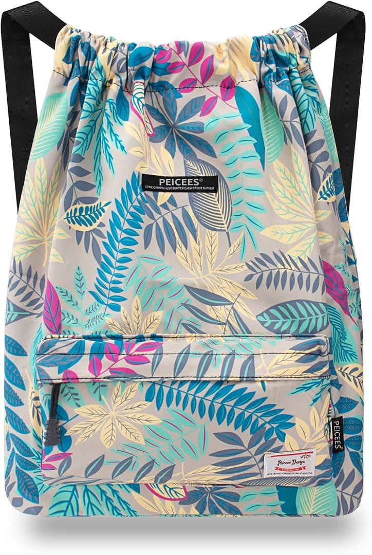 Peicees Waterproof Drawstring Sport Bag Lightweight Sackpack Backpack for Men and Women | Waterproof, Drawstring, Lightweight