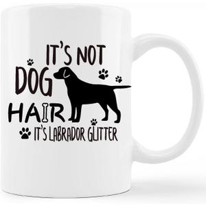 Kunlisa Funny Labrador Dog Mug, Labrador Glitter Ceramic 11oz Coffee Mug - Gifts For Dog Lovers