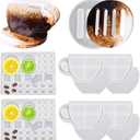 11-Piece Set of Resin Coaster Molds - Coffee Cup, Shaker, Quicksand, Coffee Beans & Lemons for DIY Casting