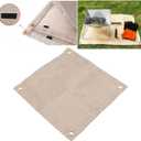 Hapivida Fireproof Mat, 11.8 x 11.8 inch Fiberglass Fire Pit Pad Under Grill Mat for Outdoor Deck Patio Protect Mat Protector