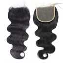 5x5 Closure HD Lace Body Wave Human Hair, Invisible Transparent Lace Closure Pre Plucked with Baby Hair 22 Inch
