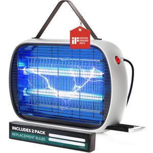 Buzbug Bug Zapper Indoor for 5000 Sq. Ft., 20W Instant Electric Mosquito Zapper, High-Voltage Fly Zapper, Fruit Fly Traps Fly Killer -MA015 (White)