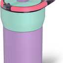 BrMate Leap 12oz 100% Leakproof Kids Tumbler with Handle and Silicone Soft Straw | Drop Resistant Silicone Sleeve | For Kids 4+ | Insulated Stainless Steel | Cup Holder Friendly | 12oz (Stardust)