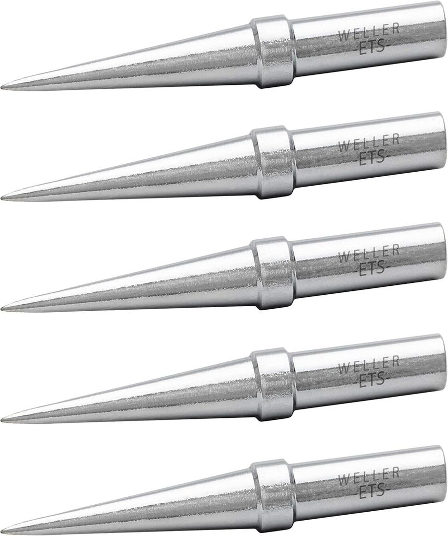 Weller Genuine Weller WE1010 Soldering Tips (TETS-5), Conical, 0.016"/0.4 mm, 5 PCS