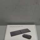 Foldable Keyboard and Mouse, EDJO Folding Wireless Keyboard Mouse Combo with Phone Holder, 2.4G Wireless and Bluetooth, USB-C Rechargeable Portable Combo for iOS Android Windows Mac OS