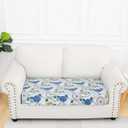 Smiry Printed Couch Cushion Covers, Stretch Soft Couch Covers for Sofa, Washable Non-Slip Sofa Slipcover Furniture Protector for Indoor and Outdoor (Medium, Light Green)