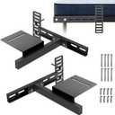 2 Pack Adjustable Headboard Bracket, Universal Metal Bed Frame Headboard with Extra Thick Steel,Bed Footboard Extension kit-Noise Free & Wobble Proof,Powder Coated Black Fit Twin/Full/Queen/King Size
