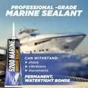 [Black] 5200 Marine Sealant - Fast Cure, High Bond Strength, UV Resistant Underwater 5200 Fast Cure, Marine Adhesive Sealant for Boats, Hulls, Decks, & RVs Marine Caulk Black 3oz