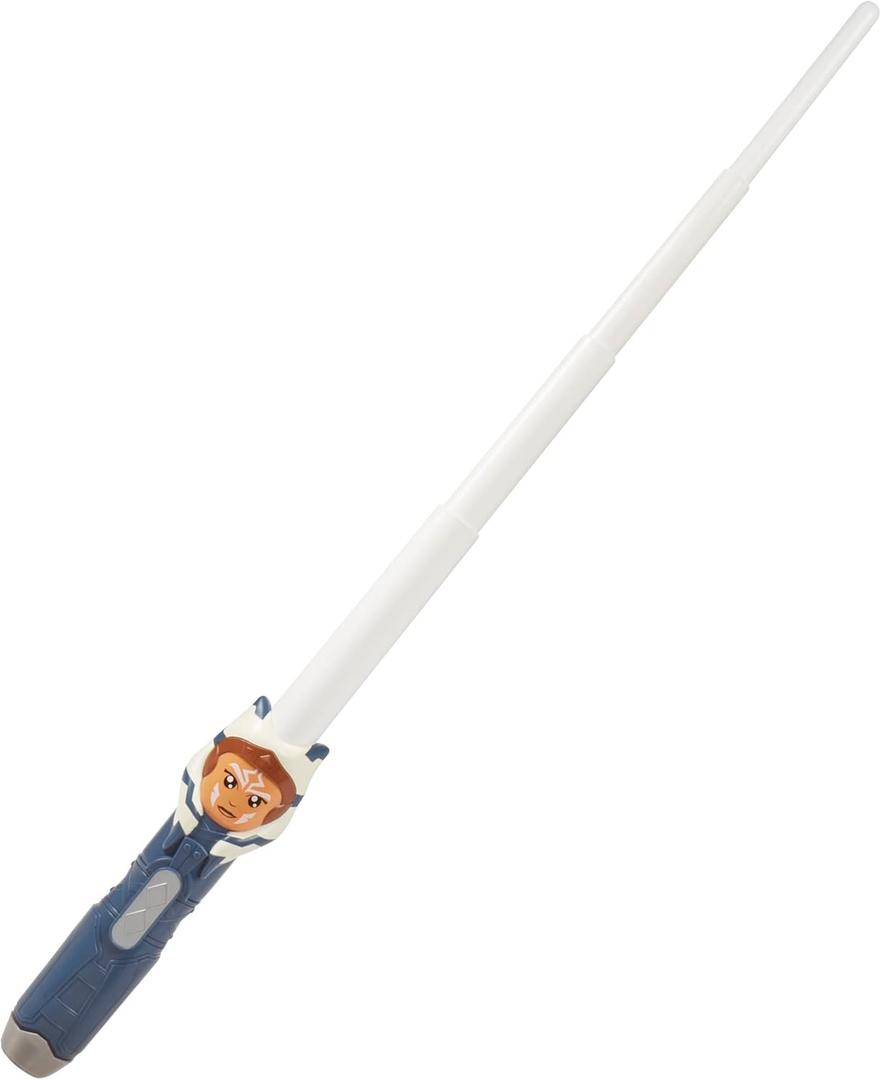 STAR WARS Lightsaber Squad Ahsoka Tano Extendable White Lightsaber Role Play, Pretend Play The Mandalorian Toy Kids Ages 4 and Up