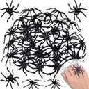 Max Fun 300pcs Halloween Spider Rings for Kids Party Favors 1.96 Plastic Spider Rings Bulk for Kids Costume Accessories Party Decorations Supplier (Black)