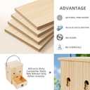 Carpenter Bee Traps for Outside 4PACK Durable, Weather-Resistant, Eco-Friendly Wooden Wasp Trap for Outdoor Use