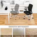 Office Chair Mat for Hard Floors, 46 x 72 Large Floor Protector Mats, Easy Rolling Desk Chair Mat for Hardwood, Clear, Easy to Clean (Rectangle)
