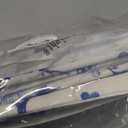 Novabright Large Blue and White Basket Set of 3 Chinoiserie Canvas Storage Baskets with Carrying Handle Vintage Floral Toile Foldable Bin for Shelf Nursery Closet Clothe Book, 15 x 10 x 9.5 Inches