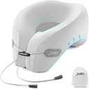 jiaao Neck Pillow Airplane, Memory Foam Travel Neck Pillows for Long Flight, 3D Eye Masks, Ear Plugs and Portable Drawstring Bag, Napping Pillow for Home, Road Trips, Sleep Rest and Travel Use