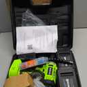 12V Green Cordless Drill Kit, Home DIY, 2 Batteries & Fast Charger, Compact, 2-Speed, 3/8" Keyless Chuck, 24+1 Torque, LED Light for Wood and Metal