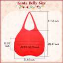 Padded Santa Belly, Santa Costume Suit Unisex Fake Stuffer Belly for Christmas Halloween Cosplay (Red)