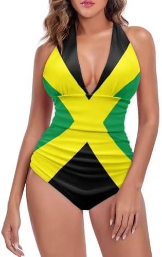 TOFRIMADE Swimsuit Women Tummy Control One Piece Bathing Suit Ruched Slimming Swimsuits Halter Backless Swimwear L