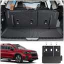 JOULARISE Cargo Mat with Backrest Mats for 2019-2024 2025 Subaru Ascent 7/8 Passenger Accessories, All-Weather TPE 3rd Backrest Mat Trunk Mat Cargo Liner Protector(Cargo Mat with Backrest Mats)