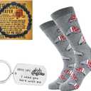 Truck Driver Gifts for Men,3pcs Gift Set for Truck Lovers,Birthday Present with Canvas Funny Socks For Son,Brother,Uncle,Dad,Grandfather