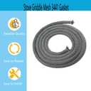 3 x Replacement stove Fireproof Glass Fiber Griddle Mesh gasket AW3441 0003441 52 inches long fits Vermont Castings Acclaim, Defiant, Resolute, Vigilant, Intrepid II, EncoreIntrepid.2pack