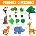 JOYIN Halloween Trunk or Treat Decorations Kit Jungle Theme with Rhinoceros, Giraffe, Parrot, Chameleon, Cheetah, etc Zoo Animal Car Decorations Kit for Outdoor SUV Garage Archway Door House