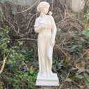 Outdoor Statue, Nymph Sculpture Goddess of Greek Mythology Roman Style for Garden Patio Yard Lawn Porch Decor (Nymph) Ivory, 32 inches