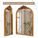 Vintage Arched Gold Mirror 19x27, Baroque Traditional Ornate Gold Antique Wall Mirror for Bathroom, Entryway, Fireplace, Hallway, Large Arched Wall Mirror for Home Decor