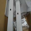 Smooth Ceiling Curtain Track with Roller Hooks, White, 3ft-6ft