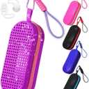 Swim Goggle Case For Swimming Goggles, Christmas Gifts for Swimmer, Protective Cases for Goggles with Clip (Purple)