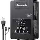 DEWENWILS 120W Low Voltage Landscape Transformer 120V AC to 24V DC, Outdoor Landscape Lighting Transformer Photocell Sensor & Timer, Weatherproof Low Voltage Transformer for Spotlights Pathway Lights