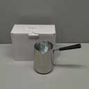 Dicunoy Milk Butter Warmer Pot, 1qt Turkish Coffee Pot with Spout, Large Stovetop Melting Boiling Cezve Ibrik Briki Greek Arabic Coffee Maker for Chocolate Heating, Camping, 18/8 Stainless Steel