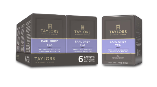 (6 pack) Taylors of Harrogate Earl Grey Tea, 20 Tea Bags (BBD: 07/2026)
