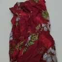 Matchable Couple Hawaiian Luau Shirt or Wrap Ruffle Dress in Pineapple Garden Black (Large)