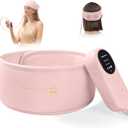 Head Massager,Scalp Massager,Relief Headaches,Fatigue,Stress,Sleep aid,Hangover with Airbag Kneading,Constant Temperature Hot Compress for Head (Large, Pink)