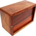 Wooden Urn Box - Urn for Human Ashes Funeral Cremation Urn(Large 8.5" x 6.5" x 4.5" 170 cu. in)
