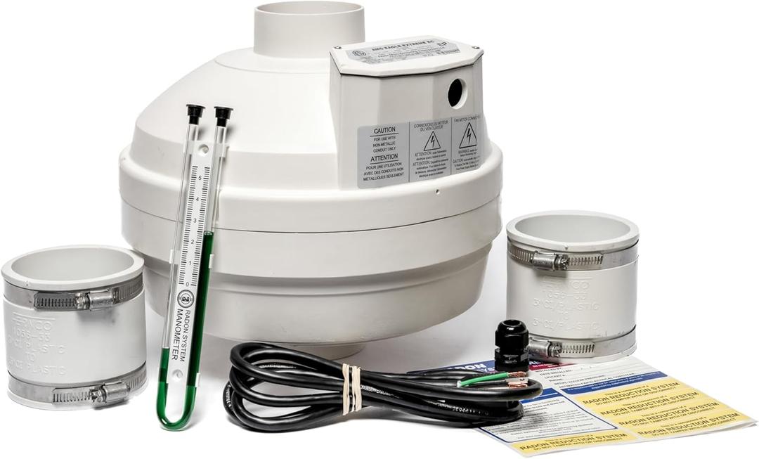 Festa AMG Eagle Extreme EC Radon Fan 3 Installation Kit - Quiet and Energy Efficient Radon Mitigation Inline Fans High Performance 3 Duct Fan