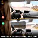 EcoNour Sun Visor Extender for Car | 360-Degree Rotation Polarized Car Visor Extender Sun Blocker | Car Visor Extension Eliminates UV Rays, Sun Glare & Fog | Anti-Glare Tinted Sunscreen Accessories