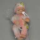 10 Inch Newborn Reborn Baby Doll and Clothes Set Washable Realistic Soft Silicone Sleeping Baby Doll with Beautiful Flower Pattern Jumpsuit and Hat-Best Gift for Kids Girls