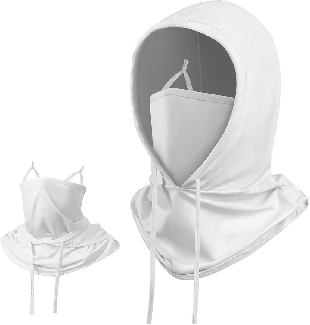 3 in 1 Multifunctional Full Face Cover Ski Mask Balaclava Unisex Hood Drawstring Cap Neck Gaiter for Outdoor Sports