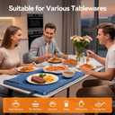 Warming Mat for Food - Rapid Full Surface Food Warming Mat, 6 Temp Settings, 6 H Timer Electric Warming Tray, Rollable Portable Chafing Dishes, Ideal for Parties, Buffets, Gatherings, 24x14 inch